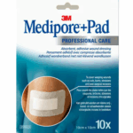 3M MEDIPORE PAD PANSEMENT ADHESIF STERILE AVEC COMPRESSE ABSORBANTE 10 PANSEMENTS DE 10X10CM