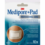 3M MEDIPORE PAD PANSEMENT ADHESIF STERILE AVEC COMPRESSE ABSORBANTE 10 PANSEMENTS DE 5X7 2CM