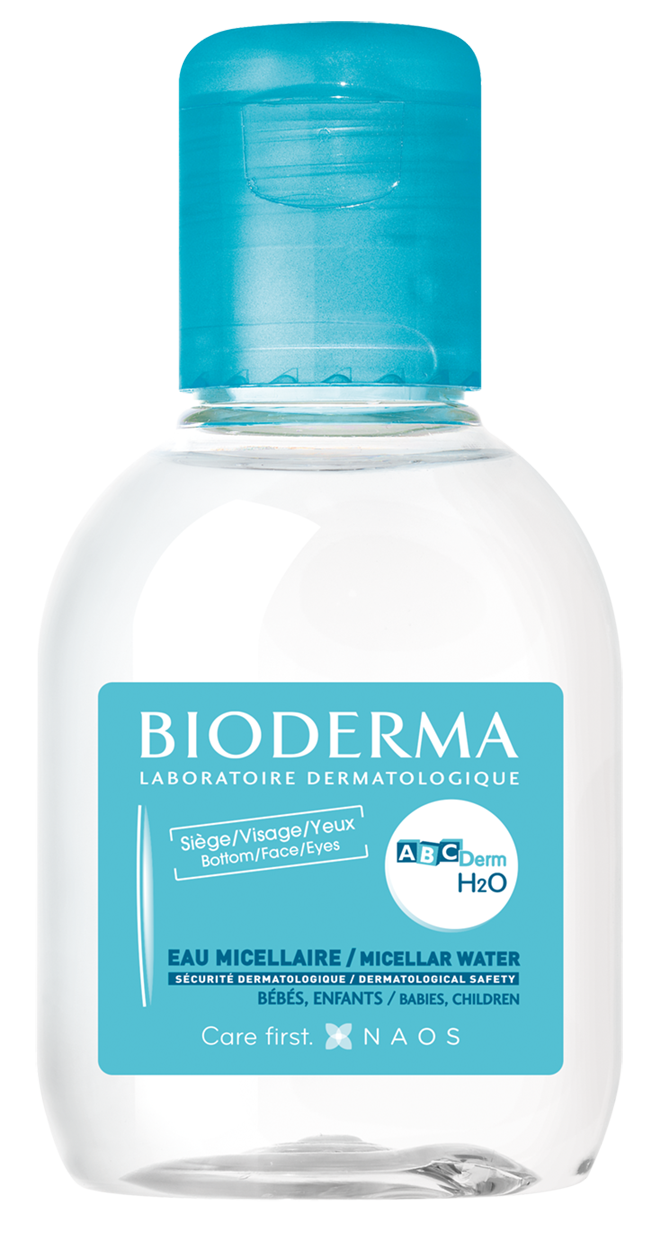 ABCDERM H2O EAU MICELLAIRE BEBES ET ENFANTS VISAGE YEUX ET SIEGE PEAUX SENSIBLES 100ML