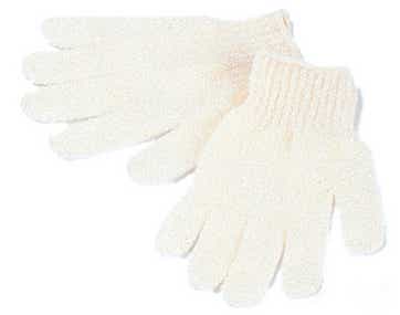 ALTESSE GANT DE MASSAGE EXFOLIANT NYLON COLORIS BLANC 1 PAIRE