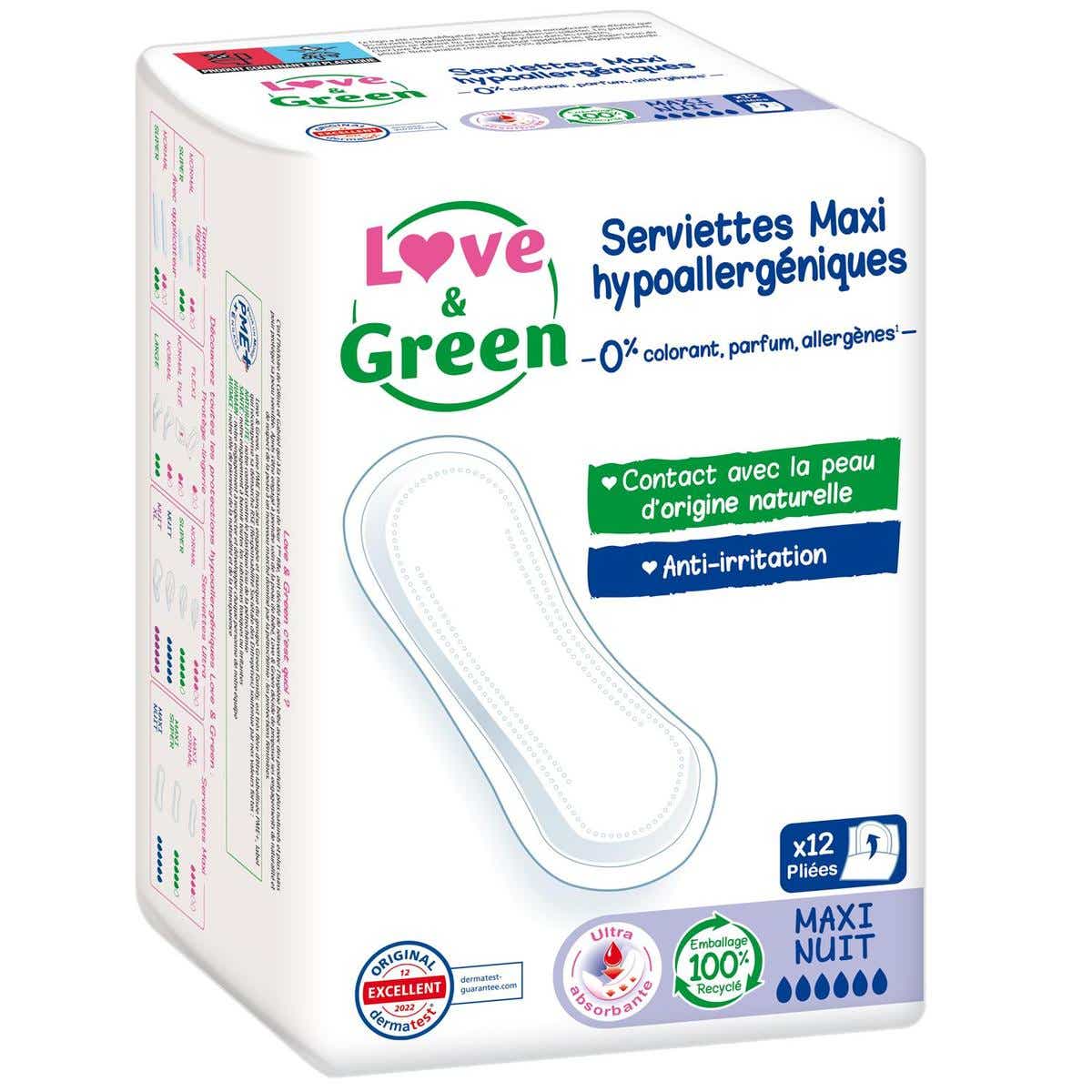 ANTI IRRITATION SERVIETTES INCONTINENCE NUIT 12 PIECES
