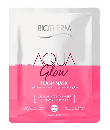 AQUA GLOW MASQUE EN TISSU CONCENTRE EN VITAMINES C PEAUX SECHES 31G