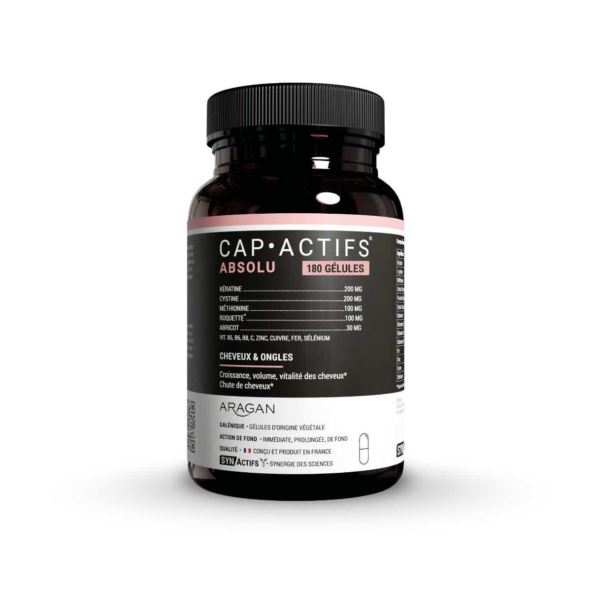 ARAGAN CAP ACTIFS ABSOLU CHEVEUX ET ONGLES 180 GELULES
