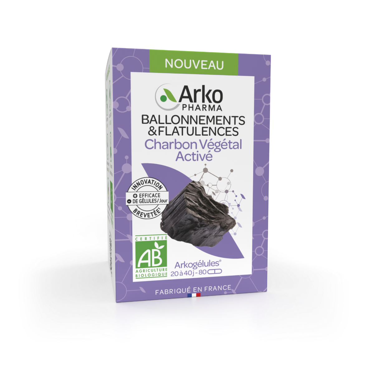 ARKOPHARMA ARKOGELULE CHARBON VEGETAL BIO 80 GEL