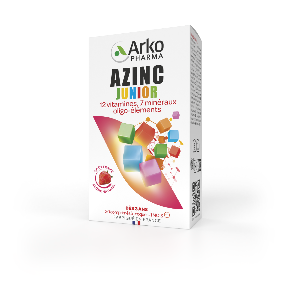 ARKOPHARMA AZINC VITALITE JUNIOR FRAISE 30 COMPRIMES A CROQUER