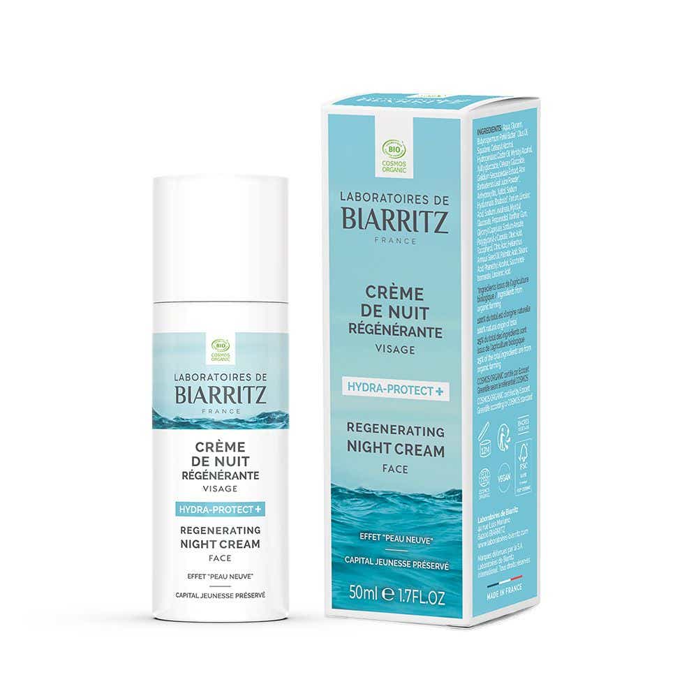 BIARRITZ HYDRA PROTECT CREME DE NUIT REGENERANTE BIO VISAGE TOUS TYPES DE PEAUX 50ML