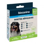 BIOCANINA ANTIPARASITAIRE EXTERNE PIPETTES REPULSIVES BIO CHIEN 15 A 30KG 3 PIPETTES 1 OFFERTE
