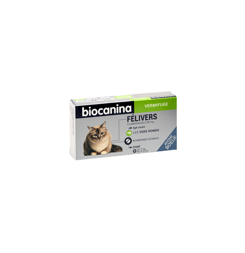 BIOCANINA VERMIFUGE FELIVERS CHAT 4 COMPRIMES