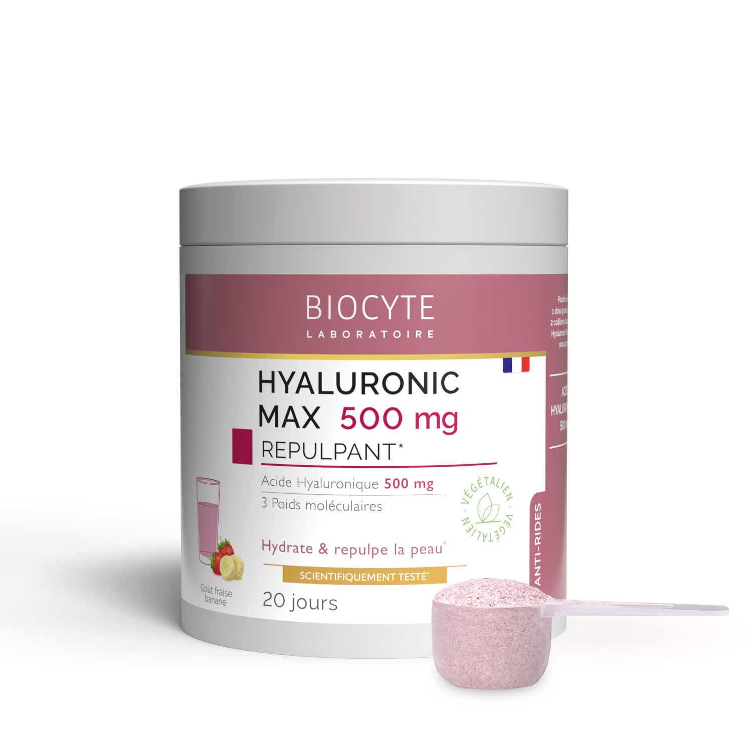 BIOCYTE HYALURONIC MAX ANTI AGER GOUT FRAISE BANANE 280G