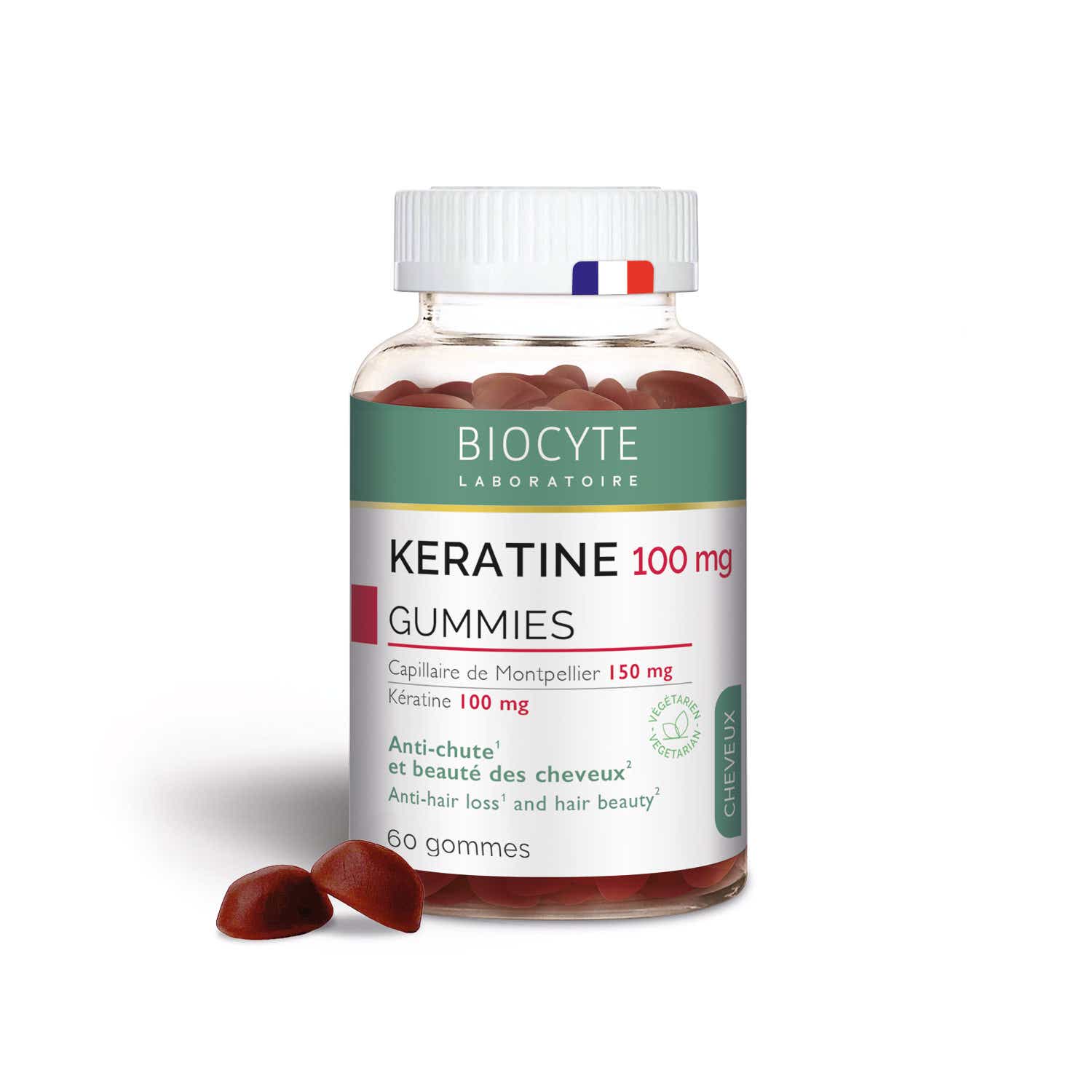 CHEVEUX KERATINE CROISSANCE ET BEAUTE DES CHEVEUX 60 GUMMIES