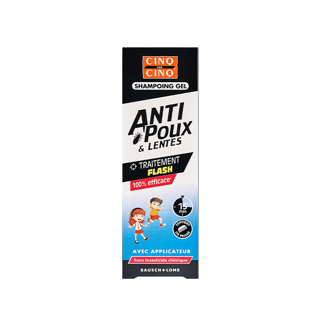 CINQ SUR CINQ ANTI POUX LENTES SHAMPOING GEL 100ML PEIGNE