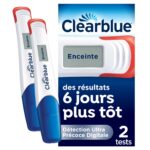 CLEARBLUE TEST DE GROSSESSE DIGITAL ULTRA PRECOCE 2UNITES