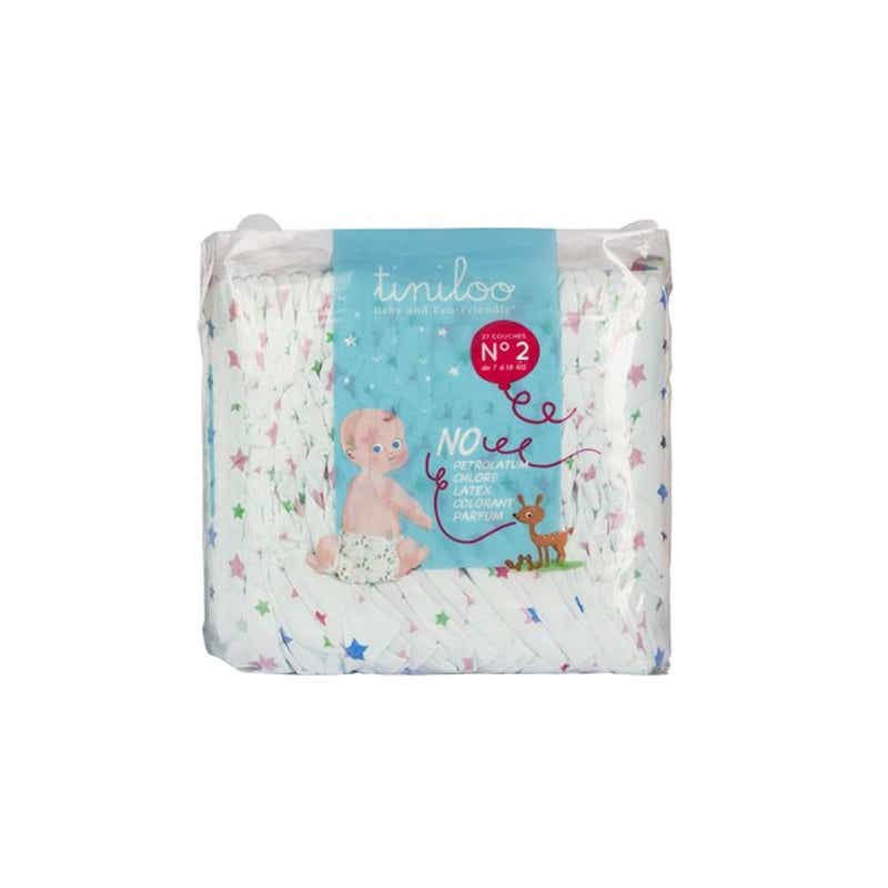 COUCHES ECOLOGIQUES ETOILES TAILLE 2 3 A 6KG 28 UNITES
