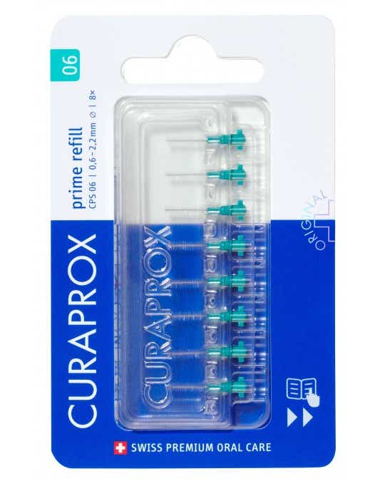 CPS 06 PRIME REFILL RECHARGE BROSSETTES INTERDENTAIRES TURQUOISES X8