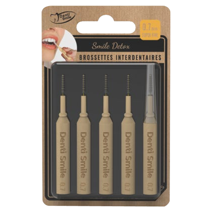 DENTI SMILE SMILE DETOX BROSSETTES SUPERFINES 0 7MM 5 UNITES