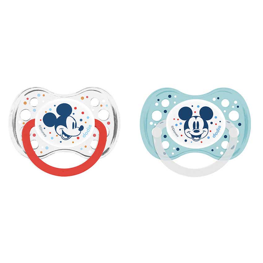 DODIE SUCETTE 6 MOIS DUO MICKEY AVEC ANNEAU N A63 2 PIECES