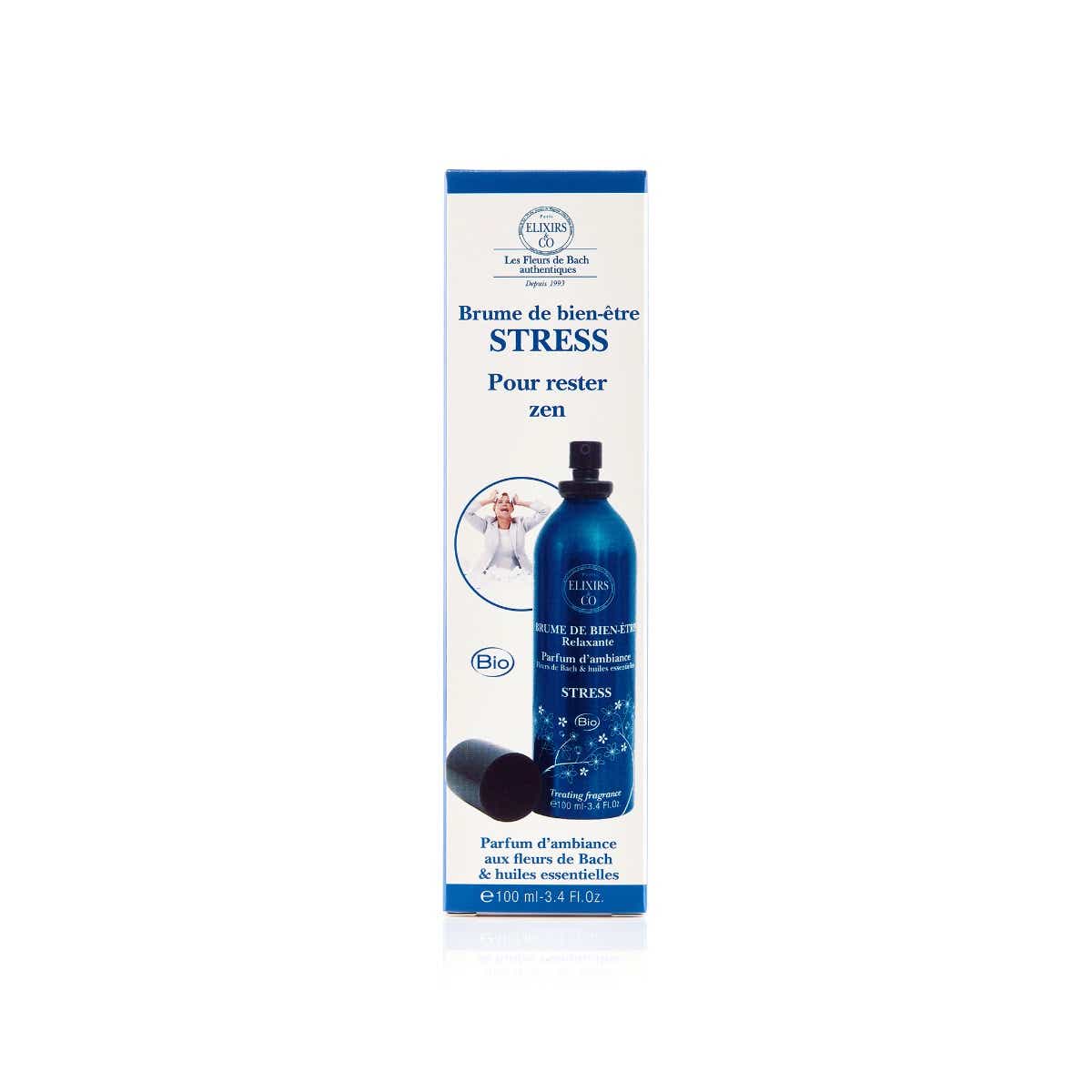 ELIXIRS AND CO BRUME AUX FLEURS DE BACH HUILES ESSENTIELLES BIEN TRE STRESS 100ML
