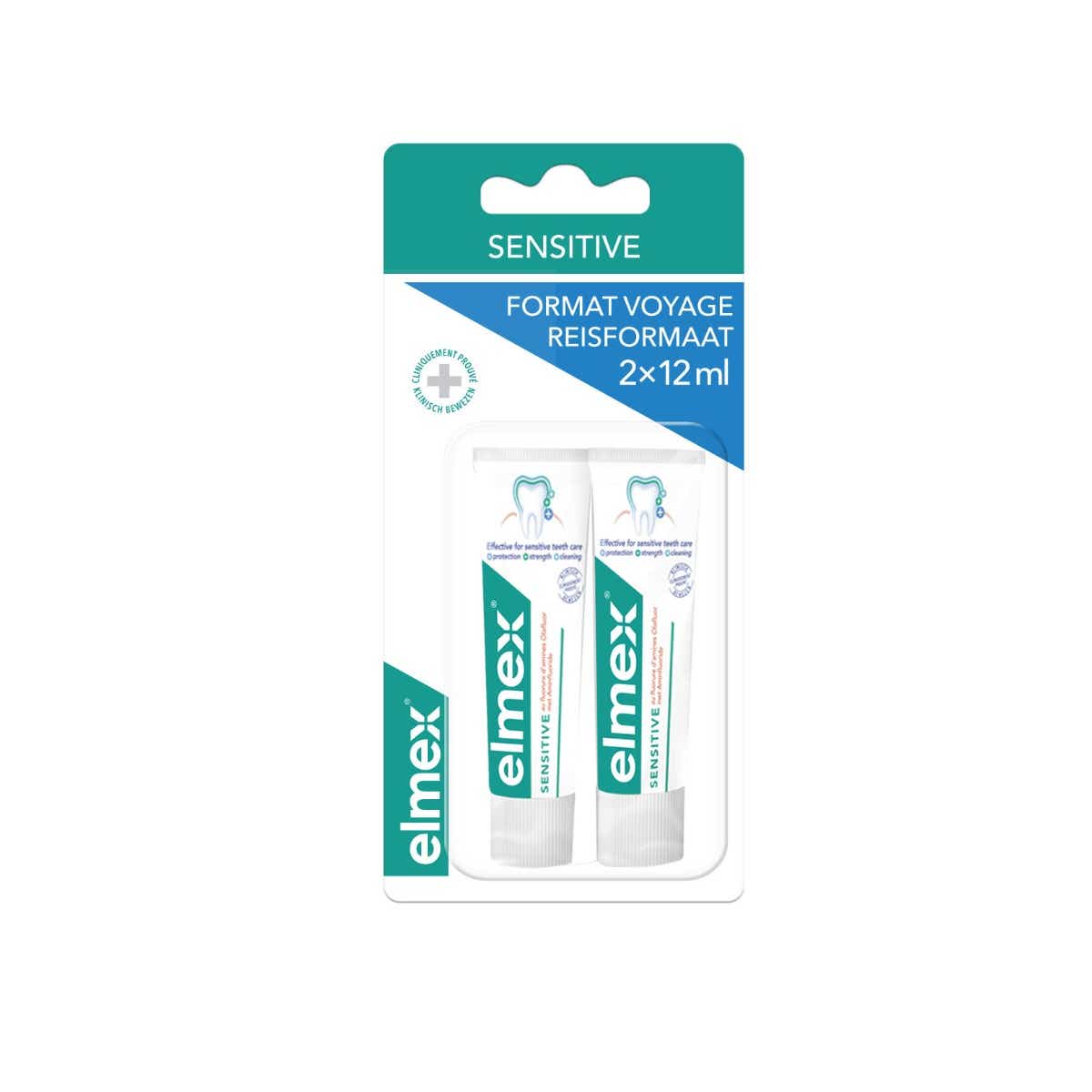 ELMEX TUBES DE VOYAGE SENSITIVE 2 UNITES DE 12ML