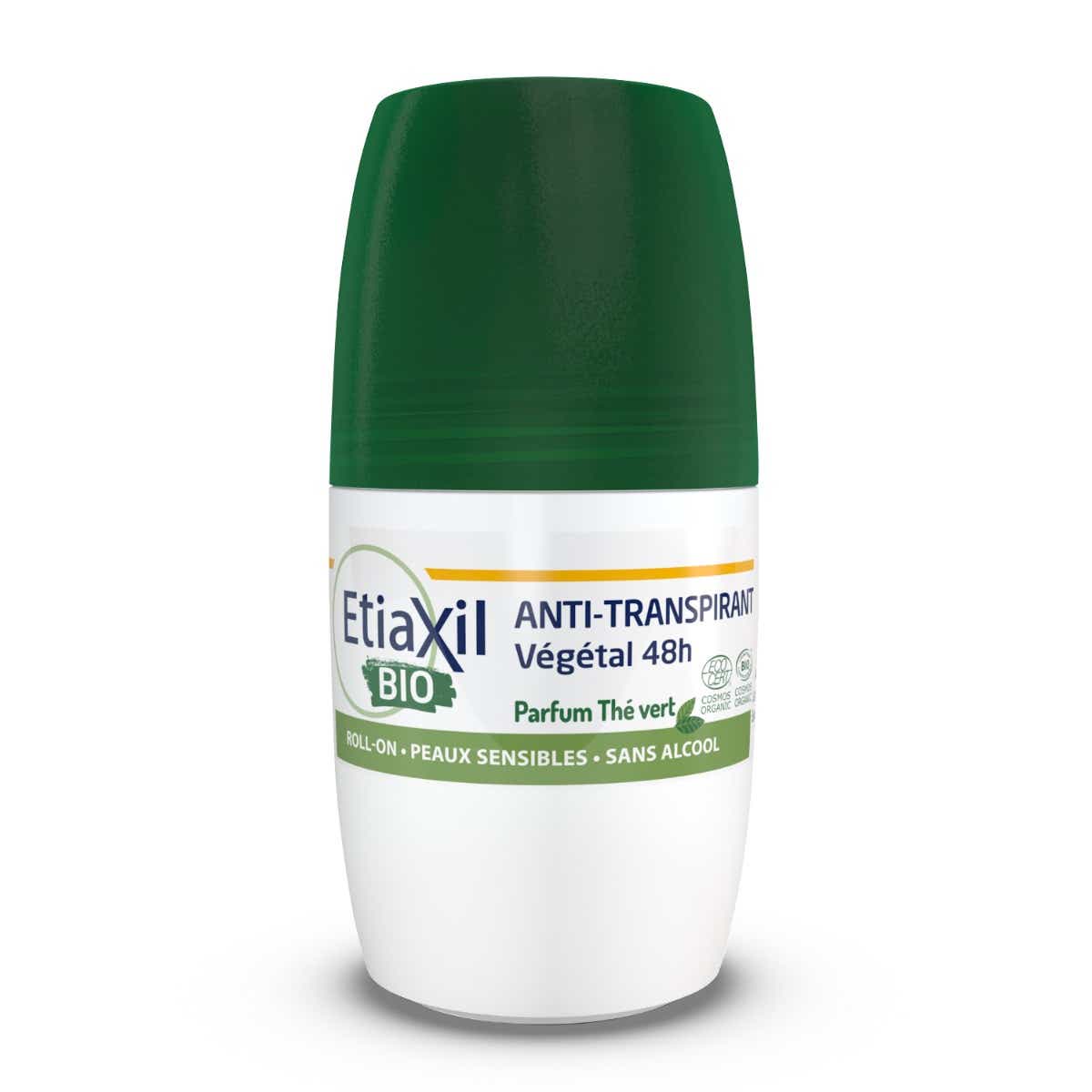 ETIAXIL DEODORANT ROLL ON ANTI TRANSPIRANT VEGETAL 48H PARFUM THE VERT 50ML