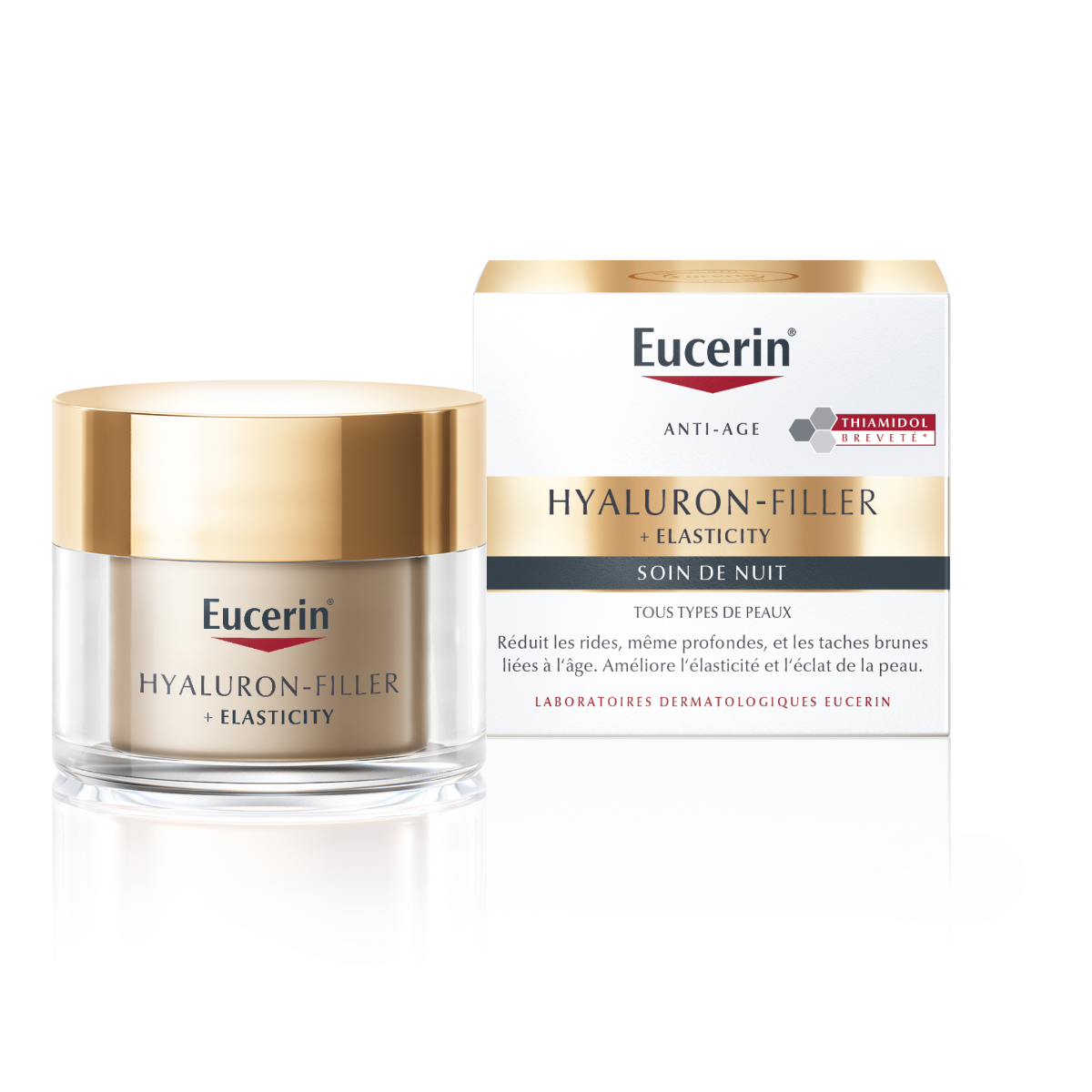 EUCERIN HYALURON FILLER ELASTICITY SOIN DE NUIT ANTI AGE TOUS TYPES DE PEAUX 50ML