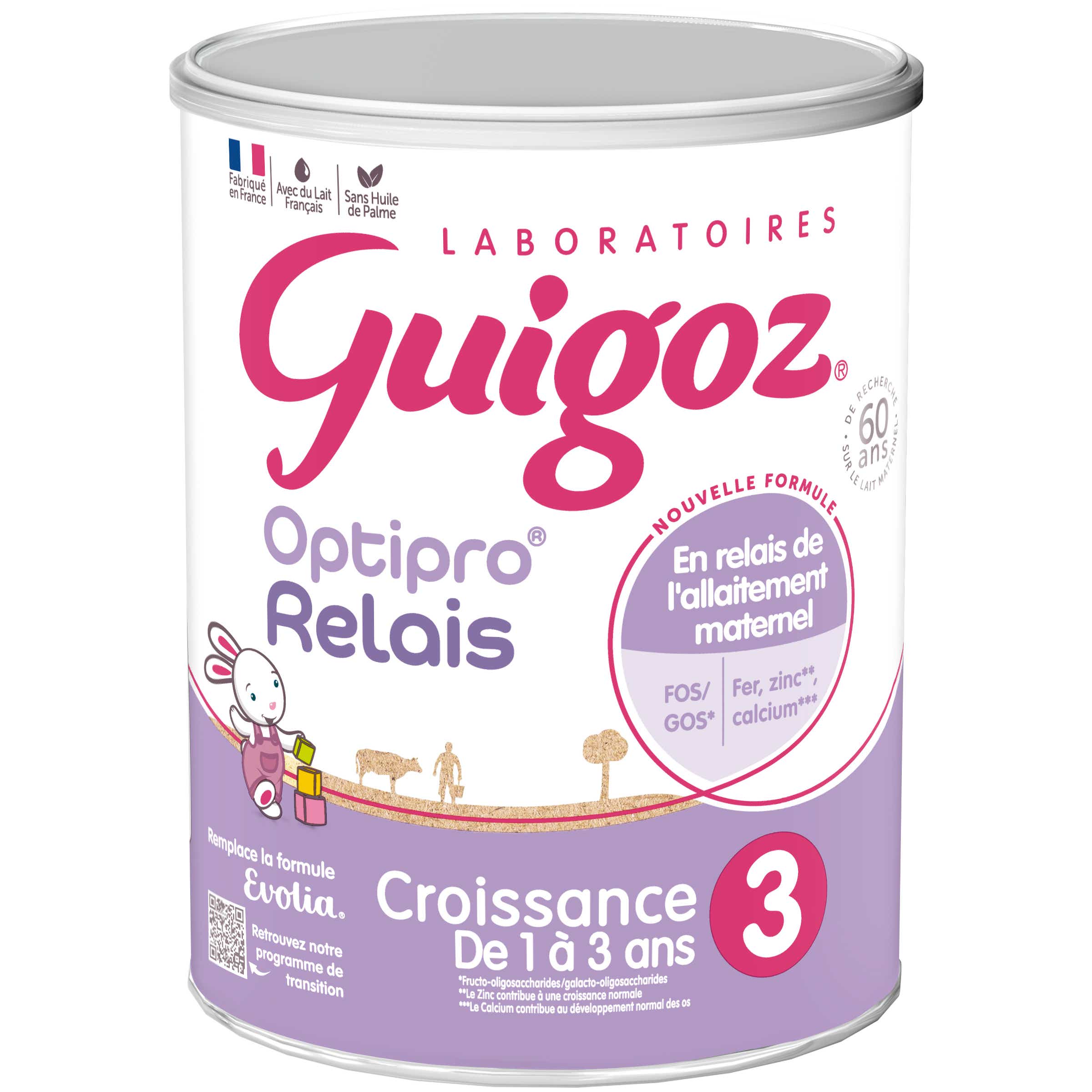 EVOLIA A2 LAIT DE CROISSANCE 3 DES 1 AN 800G