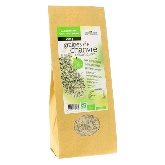 EXOPHARM GRAINES DE CHANVRE BIO 200G