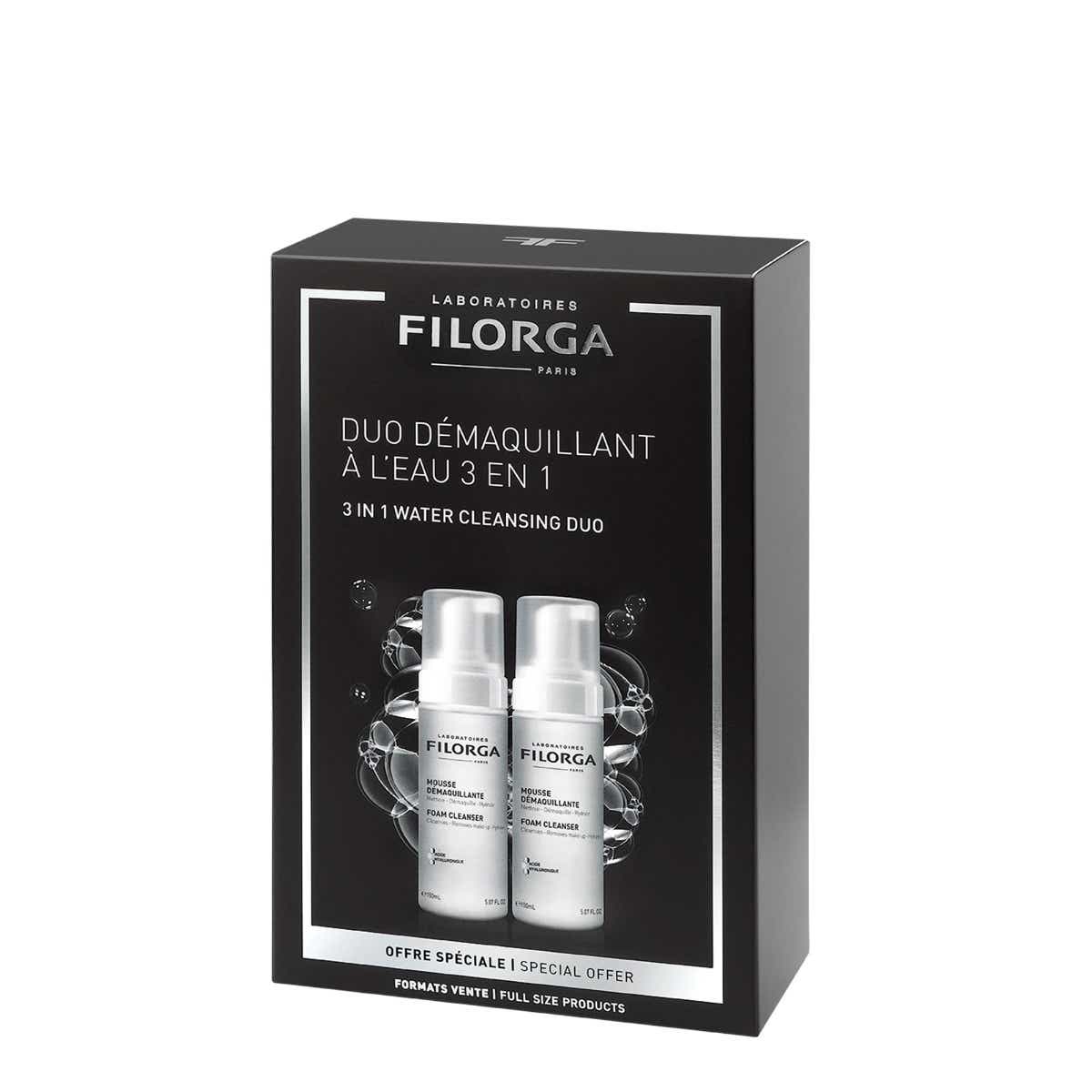 FILORGA DUO MOUSSE DEMAQUILLANTE A L EAU 3 EN 1 2X150ML