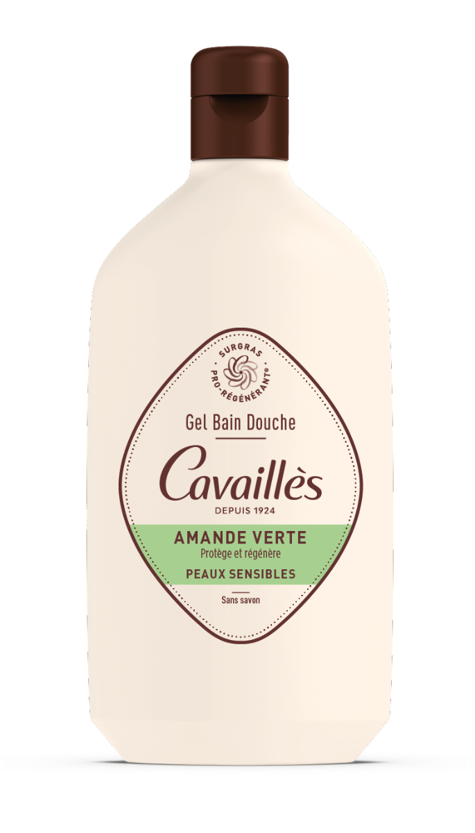 GEL BAIN DOUCHE SURGRAS ACTIF AMANDE VERTE PEAUX SENSIBLES 400 ML