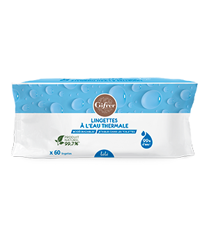 GIFRER BEBE LINGETTES BIODEGRADABLES A L EAU THERMALE D AUVERGNE 60 UNITES