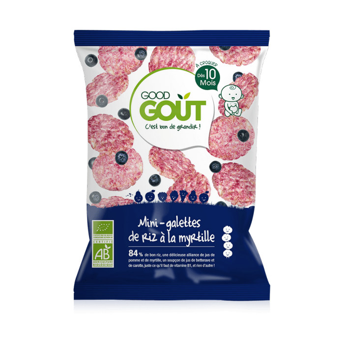 GOOD GOUT MINI GALETTES DE RIZ A LA MYRTILLE 40G