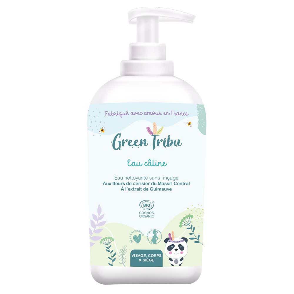 GREEN TRIBU EAU NETTOYANTE SANS RINCAGE EAU CALINE BIO VISAGE CORPS ET SIEGE 500ML