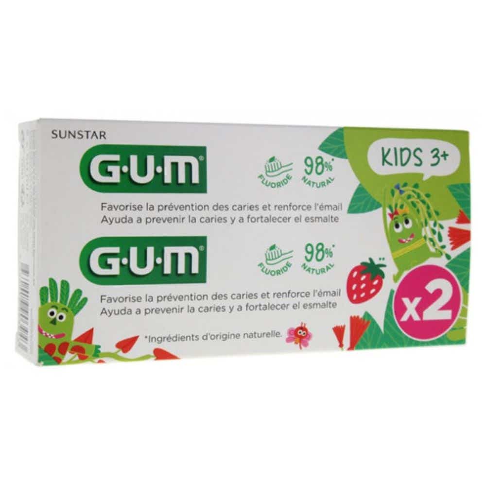 GUM DENTIFRICE KIDS 2 6 ANS GOUT FRAISE 2X50ML