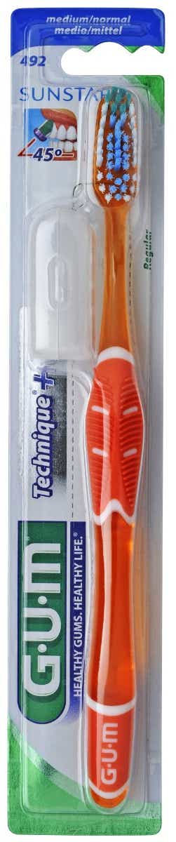 GUM TECHNIQUE BROSSE A DENTS MEDIUM 492 1 UNITE