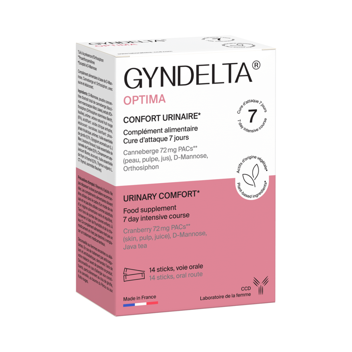 GYNDELTA OPTIMA CONFORT URINAIRE 14 STICK