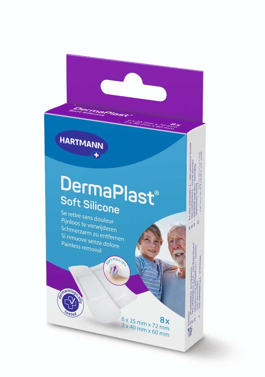 HARTMANN DERMAPLAST SOFT SILICONE PANSEMENTS 8 UNITES