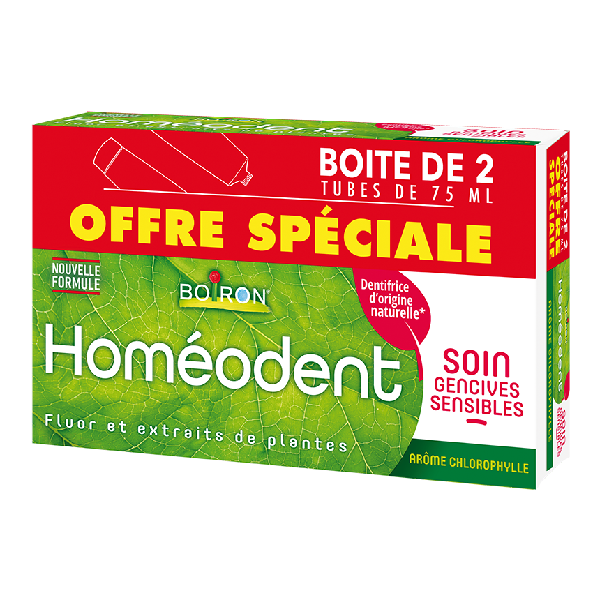 HOMEODENT DENTIFRICE SOIN GENCIVES CHLOROPHYLLE DUO 2 75ML