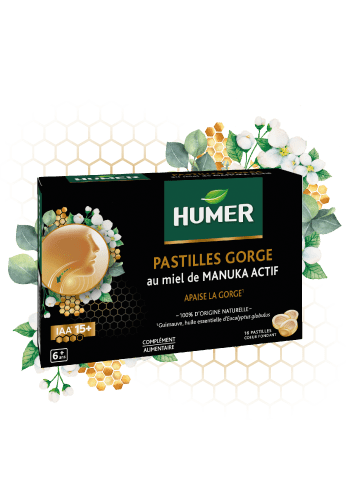 HUMER PASTILLES GORGE AU MIEL DE MANUKA 16 PASTILLES