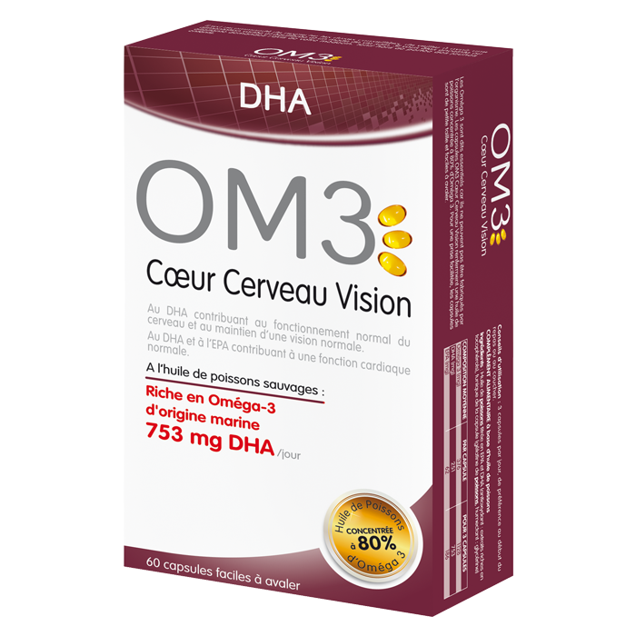 ISODIS NATURA OM3 COEUR CERVEAU VISION 60CAPSULES
