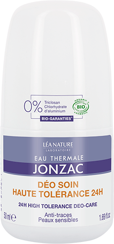 JONZAC DEODORANT SOIN HAUTE TOLERANCE 24H ANTI TRACES ROLL ON PEAUX SENSIBLES 50ML