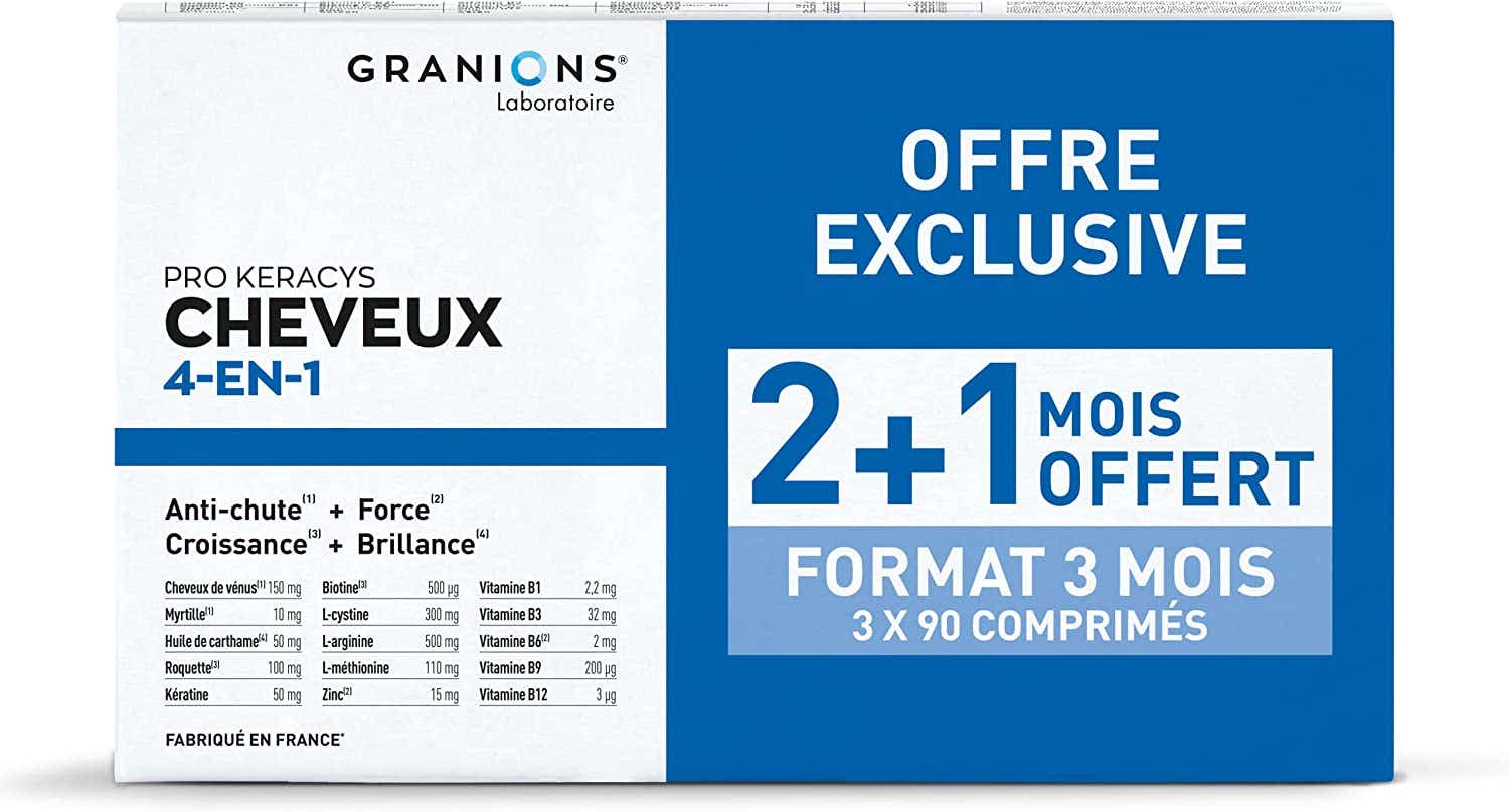 LABORATOIRE DES GRANIONS PRO KERACYS CHEVEUX 4 EN 1 3 X 90 COMPRIMES