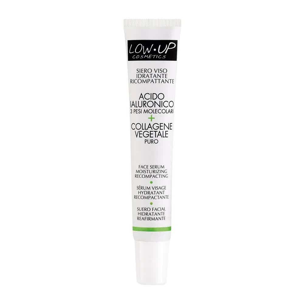 LOW UP COSMETICS SERUM HYDRATANT A L ACIDE HYALURONIQUE ET COLLAGENE VEGETAL VISAGE TOUS TYPES DE PEAUX 20ML