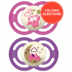 MAM SUCETTES PERFECT NUIT SILICONE 18 MOIS 2 PIECES
