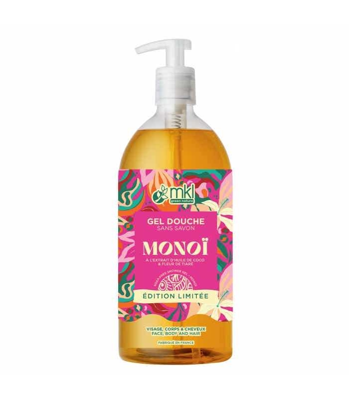 MKL GREEN NATURE GREEN SUMMER GEL DOUCHE MONOI DE TAHITI VISAGE CORPS CHEVEUX 1L