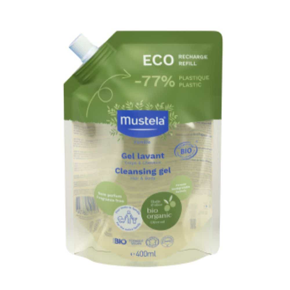 MUSTELA ECO RECHARGE GEL LAVANT CORPS ET CHEVEUX BIO 400ML