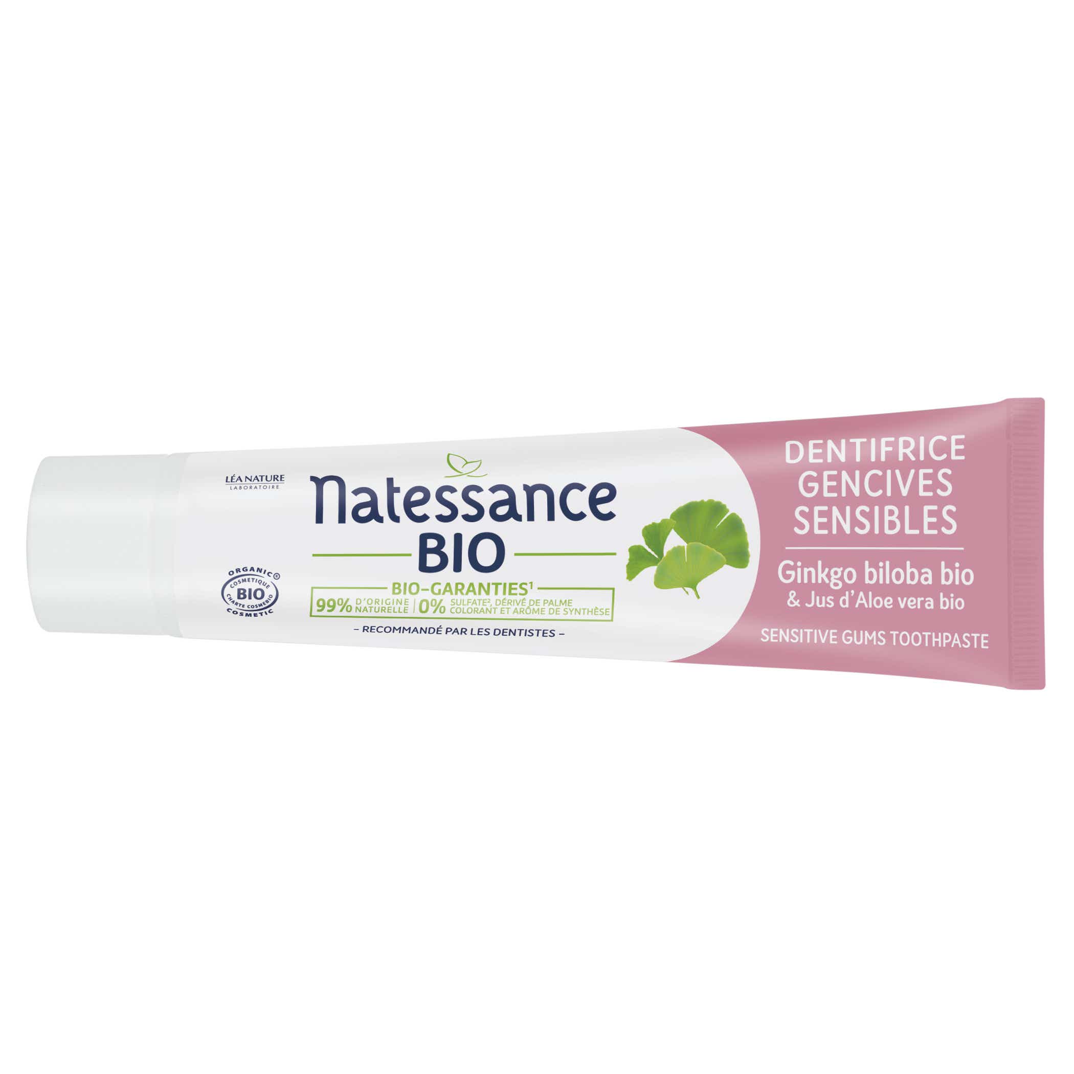 NATESSANCE DENTIFRICE GENCIVES SENSIBLES GINKGO BILOBA BIO 75ML