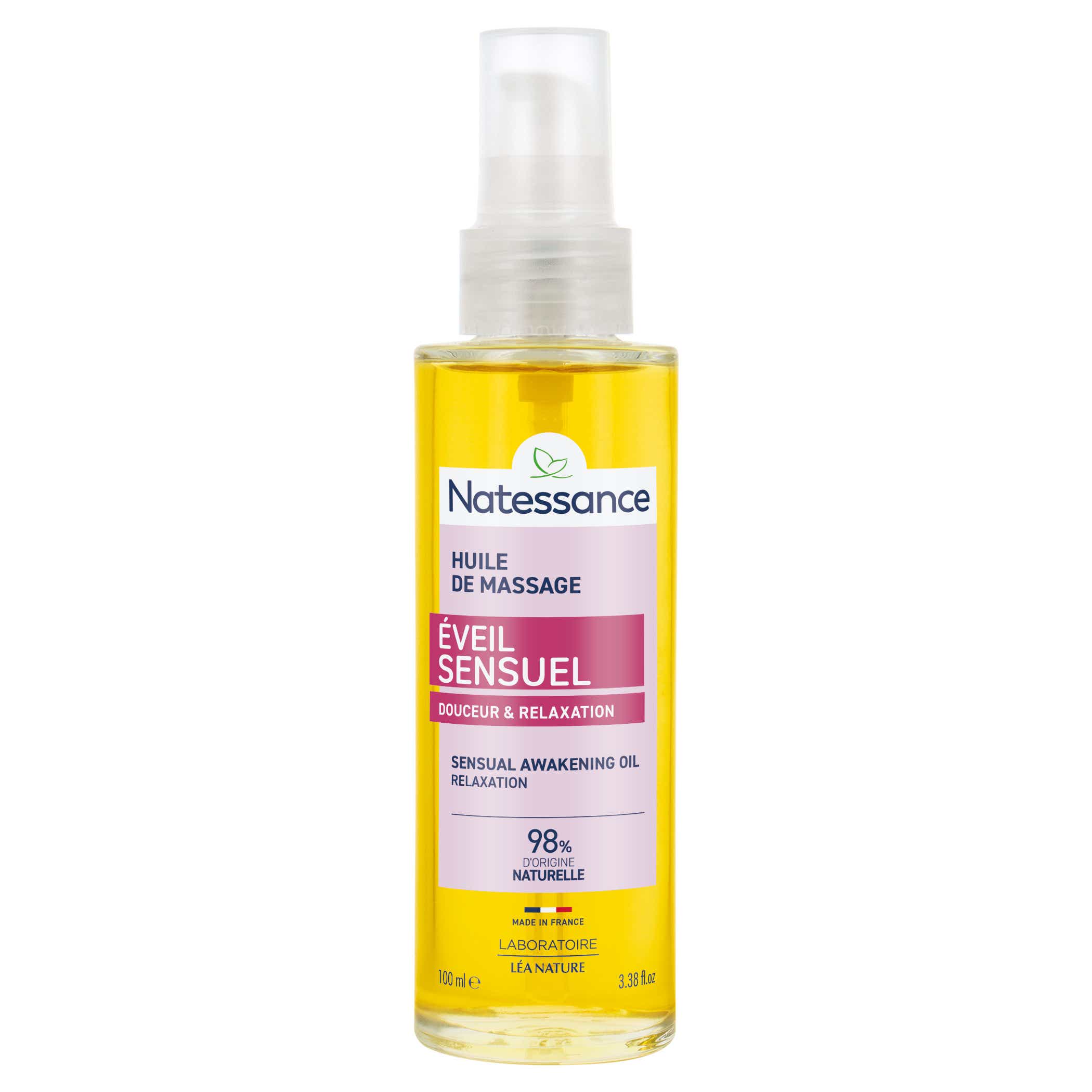 NATESSANCE HUILE DE MASSAGE EVEIL SENSUEL TOUS TYPES DE PEAUX 100ML