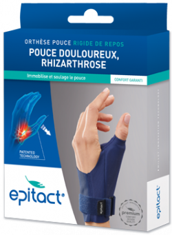 ORTHESE POUCE RIGIDE DE REPOS RHIZARTHROSE MAIN DROITE TAILLE S