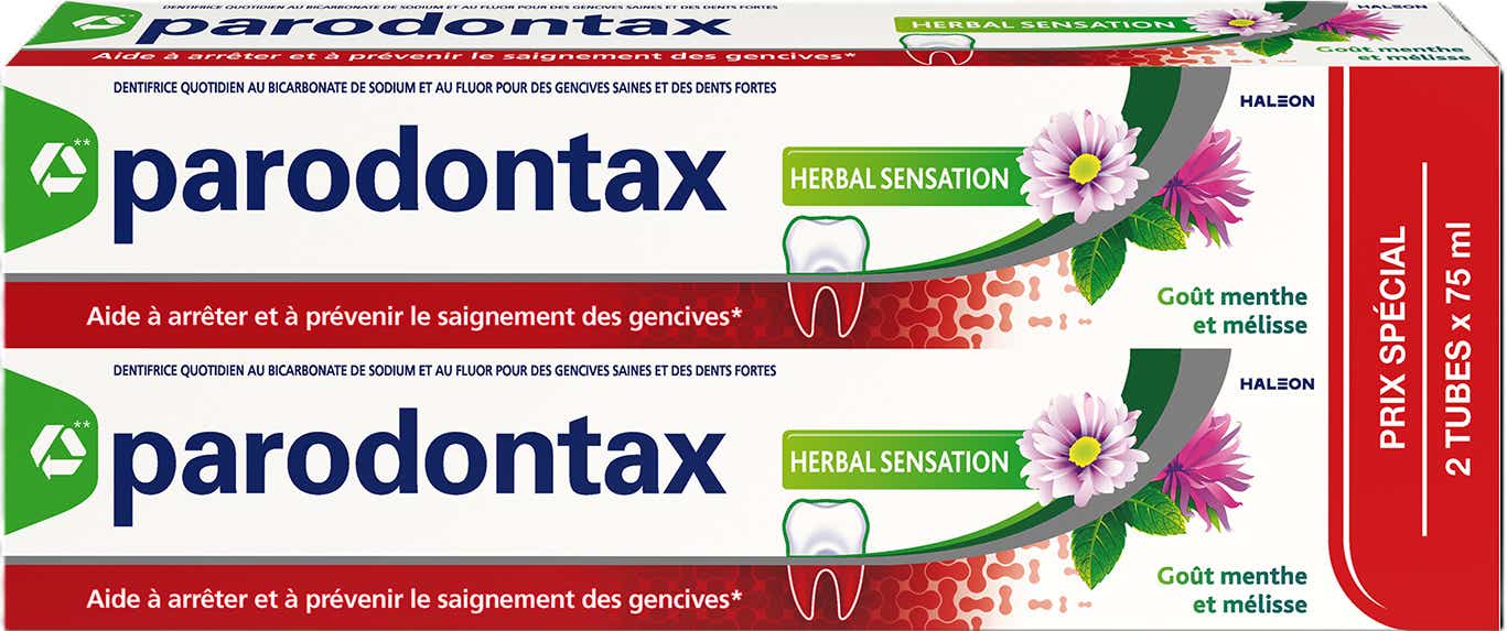 PARODONTAX DENTIFRICE HERBAL SENSATION 2X75ML