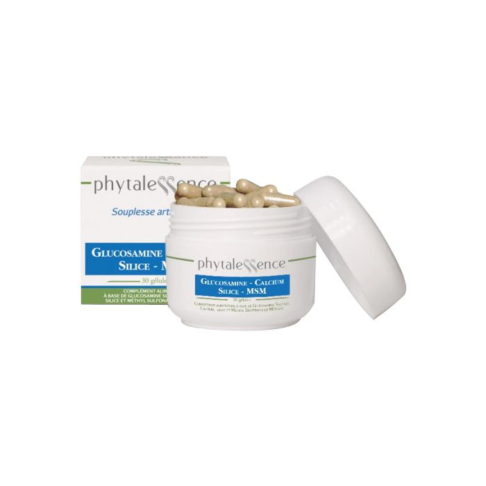 PHYTALESSENCE GLUCOSAMINE CALCIUM SILICE MSM 30 GELULES
