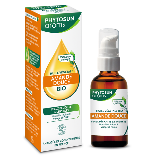 PHYTOSUN AROMS HUILE VEGETALE AMANDE DOUCE BIO 50ML